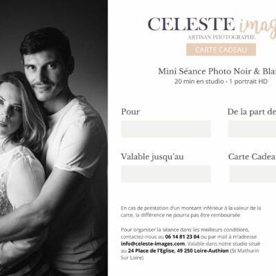 Carte cadeau - Mini Séance Noir & Blanc