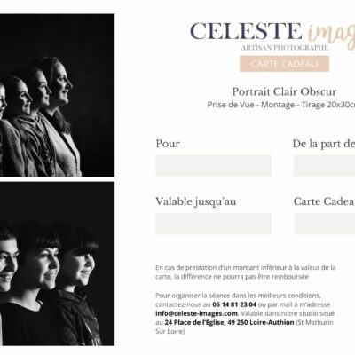 Carte cadeau - Portrait Clair Obscur