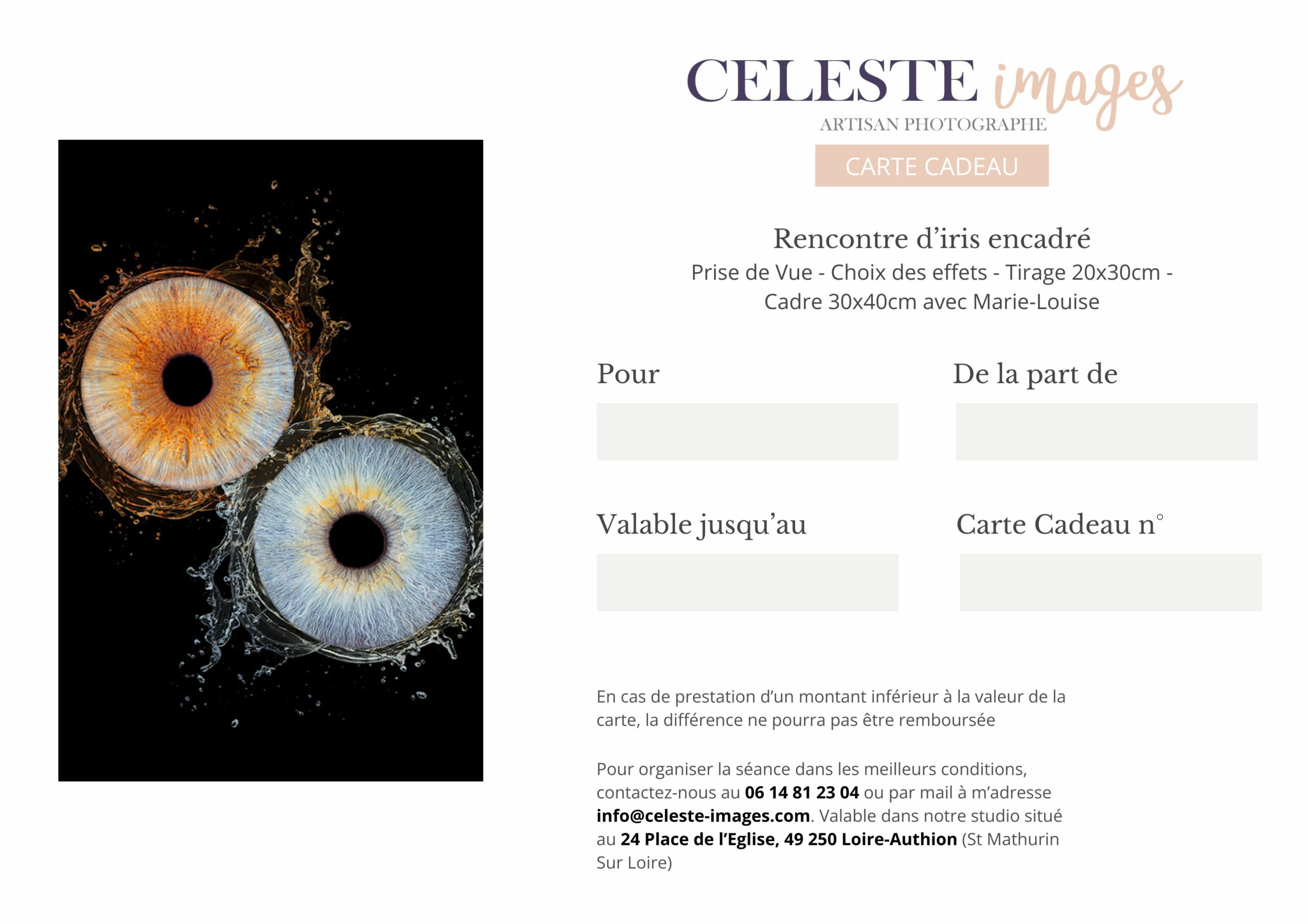 rencontre iris encadré carte cadeau